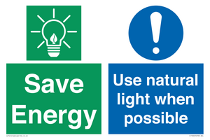 Save Energy - Use natural light when possible